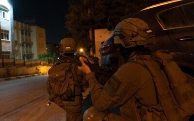 Israeli troops operate in the West Bank, early July 27, 2023. (Israel Defense Forces)