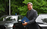 Bavaria's State Premier Markus Soeder of the conservative Christian Social Union (CSU) arrives to address a press conference on August 29, 2023 in Munich, southern Germany (Christof Stache / AFP)