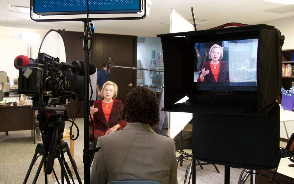 Hillary Clinton is a featured speaker in 'Bella! This Woman's Place is in The House.' (Courtesy of Re-Emerging Films via JTA)
