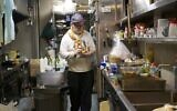 Jeremy Freeman, in the kitchen of his Freeman Shokudo restaurant, in Tokyo, Japan. (Jordyn Haime via JTA)