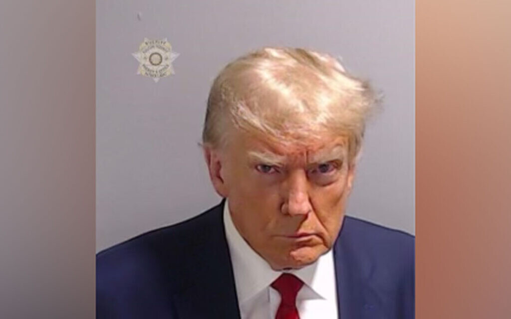 This mug shot provided by the Fulton County Sheriff's Office shows Donald Trump on Wednesday, August 24, 2023, in Atlanta, after he was briefly booked. (Fulton County Sheriff's Office) This mug shot provided by the Fulton County Sheriff's Office shows Donald Trump on Wednesday, August 24, 2023, in Atlanta, after he was briefly booked. (Fulton County Sheriff's Office)