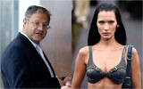Composite picture shows Minister of National Security Itamar Ben Gvir (L) in the Knesset on June 14, 2023 and US model Bella Hadid presents a creation for Givenchy during the Spring-Summer 2023 fashion show as part of the Paris Womenswear Fashion Week, in Paris, on October 2, 2022.  (Yonatan Sindel/Flash90;Julien De Rosa/AFP)