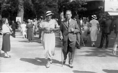 Adolf 'Dolu' Finkelstein with Lusia Finkelstein in Lwow, in the mid-1930s. (Finkelstein Family Collection)