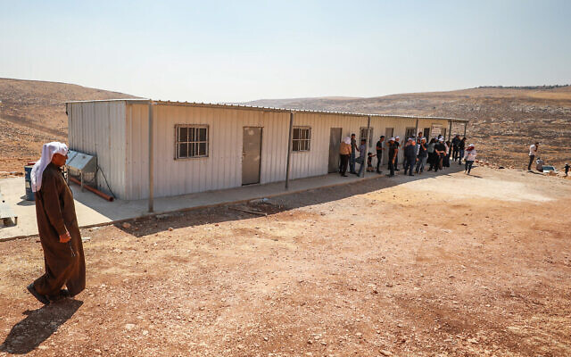 The school in Ein Samiya, near the West Bank city of Ramallah, August 12, 2022. (Flash90)