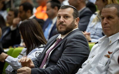 Heritage Minister Amichay Eliyahu attends a ceremony at the Knesset, in Jerusalem, on June 19, 2023. (Yonatan Sindel/Flash90)