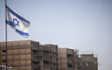 A construction site for new housing in the settlement of Shiloh, in the West Bank, on June 21, 2023 (Yonatan Sindel/Flash90)