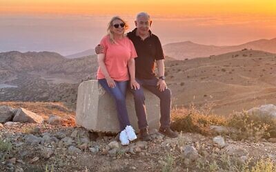 Prime Minister Benjamin Netanyahu and his wife Sara vacation in the Golan Heights on August 11, 2023. (Benjamin Netanyahu/Twitter)