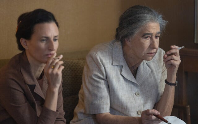 Helen Mirren and Camille Cottin in 'Golda.' (Sean Gleason, Courtesy of Bleecker Street/ShivHans Pictures)