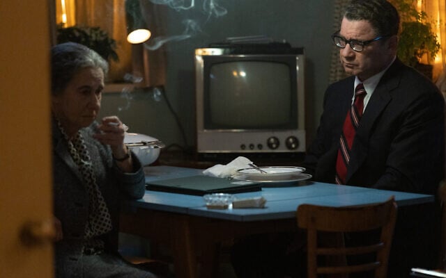Helen Mirren and Liev Schrieber in 'Golda.' (Sean Gleason, courtesy of Bleecker Street/ShivHans Pictures)