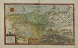 de Jode Land of Israel 1593, one of the Golden Map Collection maps donated to the National Library of Israel. (Courtesy: National Library of Israel)