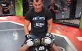 Israeli UFC fighter Natan Levy during his fight with an online troll in Las Vegas in August 2023. (Screen capture/YouTube)