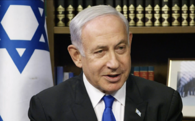 Prime Minister Benjamin Netanyahu gives an interview to NBC News on July 31, 2023 (Screen grab used in accordance with Clause 27a of the Copyright Law)