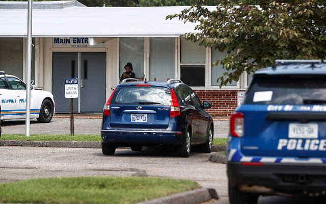 Memphis police at the scene of a shooting at the Margolin Hebrew School in Memphis, Tennessee, July 31, 2023. (Mark Weber/Daily Memphian via AP, File) Memphis police at the scene of a shooting at the Margolin Hebrew School in Memphis, Tennessee, July 31, 2023. (Mark Weber/Daily Memphian via AP, File)