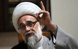 Shiite cleric Yasser Auda during an interview with The Associated Press, at his house in the southern suburb of Beirut, Lebanon, August 18, 2023. (AP Photo/Hussein Malla)