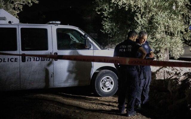 Police at the scene of a mass shooting in Abu Snan, August 22, 2023. (Shir Torem/Flash90) Police at the scene of a mass shooting in Abu Snan, August 22, 2023. (Shir Torem/Flash90)