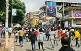Ethiopians protest in Gondar against continued intense fighting between the military and militia fighters, August 7, 2023. (Screenshot: Twitter; used in accordance with Clause 27a of the Copyright Law)