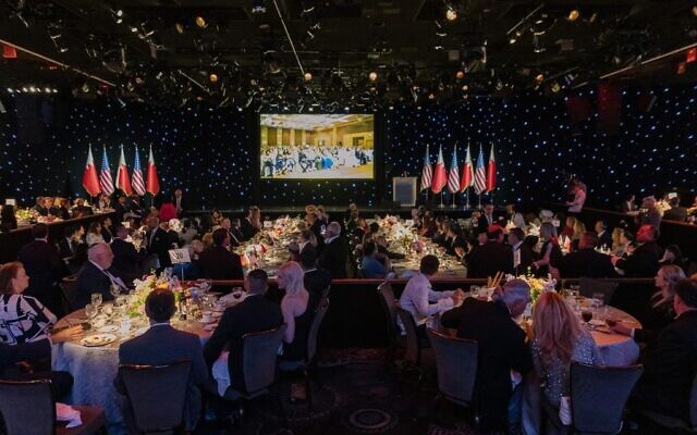 The Los Angeles gala for the launch of the King Hamad Peaceful Coexistence Award on August 1, 2023. (The King Hamad Global Center for Peaceful Coexistence)