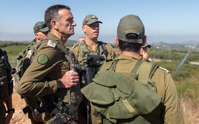 IDF Chief of Staff Herzi Halevi tours the northern border on August 2, 2023 (Israel Defence Force)