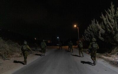 Israeli troops operate in the West Bank, early August 28, 2023. (Israel Defense Forces)