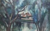 Maurice de Vlaminck's 'Landscape by the Water,' an art piece looted by the Nazi-allied regime in Croatia during the Holocaust and restored in September 2023 to its rightful owner, undated. (Archives of the Zagreb National Museum of Modern Art)