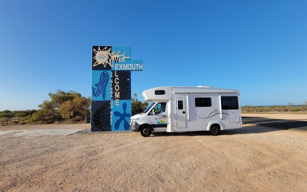The RARA Mitzvah Mobile makes its way to Esperance, a rural town of 13,000 people in western Australia. (Courtesy of Rabbi Menachem Aron via JTA)