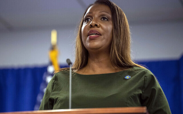 New York Attorney General Letitia James speaks during a news conference, September 21, 2022, in New York. (AP Photo/Brittainy Newman, File) New York Attorney General Letitia James speaks during a news conference, September 21, 2022, in New York. (AP Photo/Brittainy Newman, File)