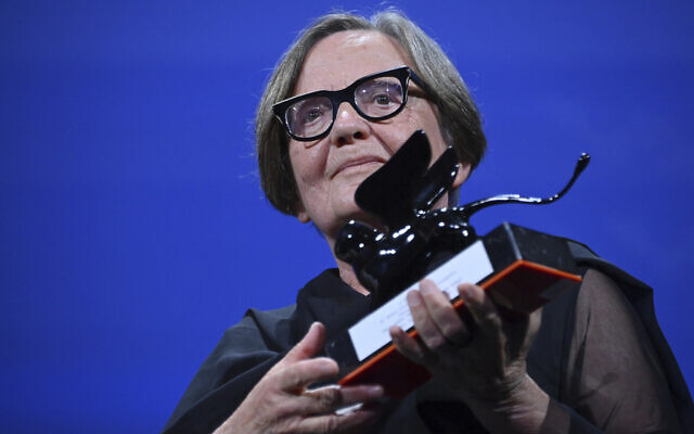 Polish director Agnieszka Holland poses with the 'Special Jury Prize' award for 'Zielona Granica' after the closing ceremony for the 80th edition of the Venice Film Festival in Venice, Italy, Sept. 9, 2023. (Gian Mattia D'Alberto/LaPresse via AP) Polish director Agnieszka Holland poses with the 'Special Jury Prize' award for 'Zielona Granica' after the closing ceremony for the 80th edition of the Venice Film Festival in Venice, Italy, Sept. 9, 2023. (Gian Mattia D'Alberto/LaPresse via AP)