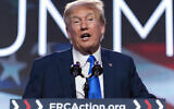 Former President Donald Trump speaks during the Pray Vote Stand Summit, Friday, September 15, 2023, in Washington. (AP Photo/Jose Luis Magana, File)