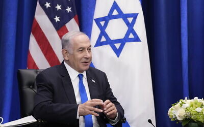 Prime Minister Benjamin Netanyahu meets with US President Joe Biden in New York, Wednesday, Sept. 20, 2023 (AP Photo/Susan Walsh)