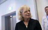 File - Attorney-General Gali Baharav-Miara arrives to casts her ballot for the head of the Israel Bar Association at a voting station in Tel Aviv on June 20, 2023. (Miriam Alster/Flash90)