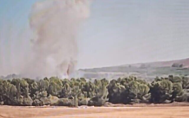 A fire at an olive grove at the base of the Tel Gezer National Park, September 16, 2023. (Fire and Rescue Services) A fire at an olive grove at the base of the Tel Gezer National Park, September 16, 2023. (Fire and Rescue Services)