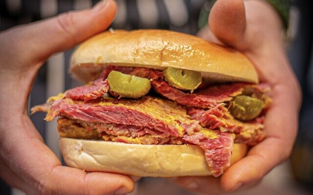 Salt beef sandwich on a bagel from Deli 613 in Dublin. (Courtesy)