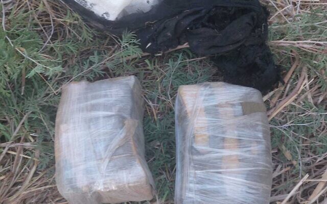Explosive devices seized by Israeli security forces after being smuggled over the border with Jordan, September 10, 2023. (Israel Police)