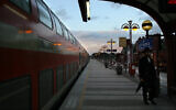 Illustrative: the Netanya train station, February 19, 2008. (Chen Leopold/Flash90)