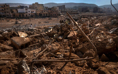 A view of the destruction after flooding in Derna, Libya, September 16, 2023. (AP Photo/Ricardo Garcia Vilanova)