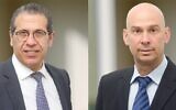Victor Shamrich (left) and Ido Neuberger, co-founders of Israeli investment bank Value Base. (Courtesy)