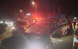 The scene of a shooting attack in the West Bank town of Huwara on September 12, 2023. (Magen David Adom)