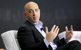 Jonathan Greenblatt participates in a panel during the TAAF Heritage Month Summit at The Glasshouse on May 5, 2023 in New York City. (JP Yim/Getty Images via AFP)