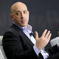 Jonathan Greenblatt participates in a panel during the TAAF Heritage Month Summit at The Glasshouse on May 5, 2023 in New York City. (JP Yim/Getty Images via AFP)