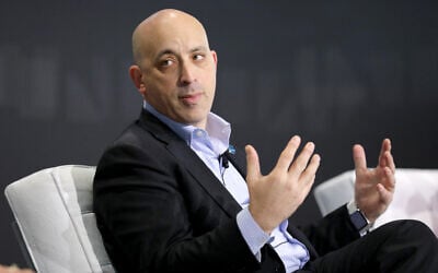 Jonathan Greenblatt participates in a panel during the TAAF Heritage Month Summit at The Glasshouse on May 5, 2023 in New York City. (JP Yim/Getty Images via AFP)