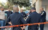 Police at the scene of a stabbing in Jerusalem, Sept. 30, 2023. (Israel Police)