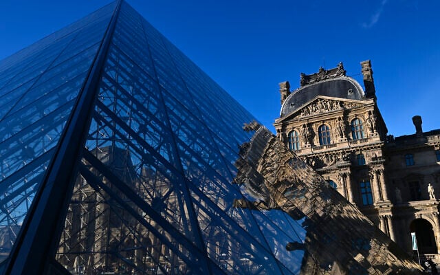 This photograph taken on September 21, 2023, shows the Louvre Pyramid, designed by Chinese architect Ieoh Ming Pei at the Louvre museum in Paris.