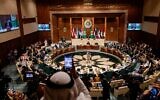Foreign ministers attend an Arab League extraordinary meeting in Cairo on October 11, 2023. (Khaled DESOUKI / AFP)