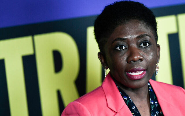 France's LFI MP Daniele Obono speaks during a press conference held by French leftist party La France Insoumise in Paris, on February 22, 2023. (STEPHANE DE SAKUTIN / AFP) France's LFI MP Daniele Obono speaks during a press conference held by French leftist party La France Insoumise in Paris, on February 22, 2023. (STEPHANE DE SAKUTIN / AFP)