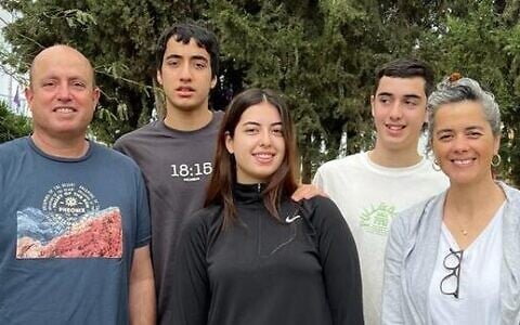 From left: Aviv, Yonatan, Rotem, Yiftach and Livnat Kutz. The entire family was murdered by Hamas terrorists in their Kfar Aza home on October 7, 2023. (Facebook. Used in accordance with Clause 27a of the Copyright Law)