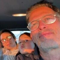 Ronen Engel (right) with his wife Karina and daughters Mika and Yuval. (Courtesy)