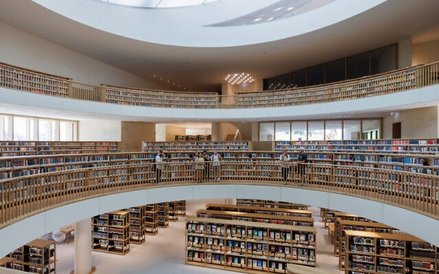 The reading room of the new National Library of Israel opened on a limited basis to readers and scholars on October 29, 2023, as its formal opening was postponed (Courtesy, Iwan Baan) The reading room of the new National Library of Israel opened on a limited basis to readers and scholars on October 29, 2023, as its formal opening was postponed (Courtesy, Iwan Baan)
