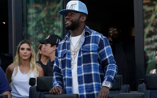Boxer Floyd Mayweather pictured Aug. 30, 2023, in Fort Lauderdale, Fla. (AP Photo/Marta Lavandier)