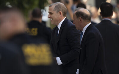 US President Joe Biden's son Hunter Biden arrives for a court appearance, in Wilmington, Delaware, October 3, 2023. (AP Photo/Matt Rourke)