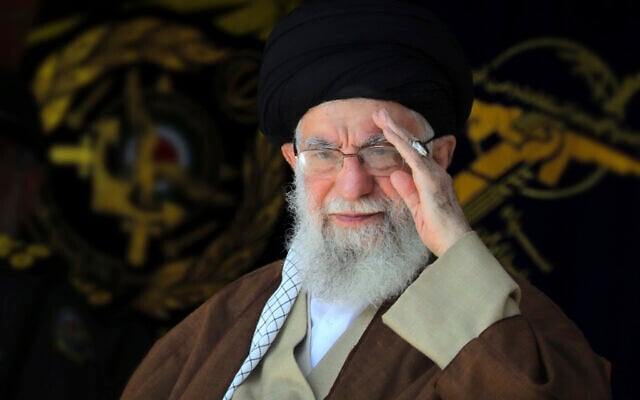 In this picture released by an official website of the office of the Iranian supreme leader, Supreme Leader Ayatollah Ali Khamenei reviews a group of armed forces cadets during their graduation ceremony in Tehran, Iran, Tuesday, Oct. 10, 2023. (Office of the Iranian Supreme Leader via AP) In this picture released by an official website of the office of the Iranian supreme leader, Supreme Leader Ayatollah Ali Khamenei reviews a group of armed forces cadets during their graduation ceremony in Tehran, Iran, Tuesday, Oct. 10, 2023. (Office of the Iranian Supreme Leader via AP)